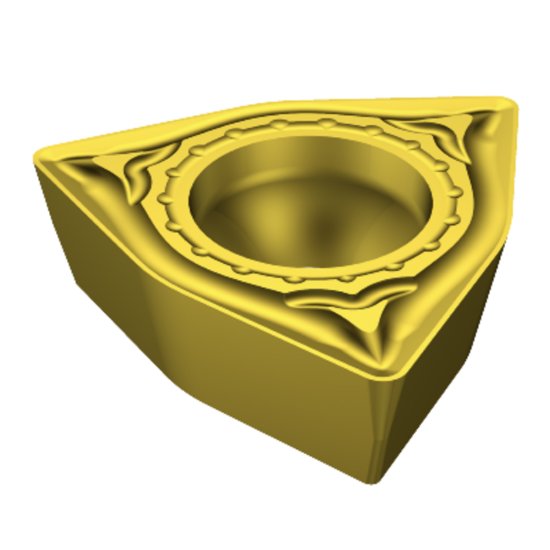 Picture of WPMT 2(1.5)1-mm 2025 Sandvik WPMT040204-mm 2025 Trigon Positive Carbide 0.0160 0.41mm Radius Finishing, Semi Finishing