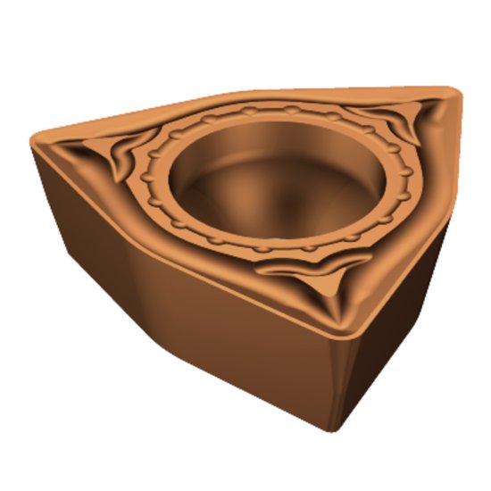 Picture of WPMT 2(1.5)2-mm 1125 Sandvik WPMT040208-mm 1125 Trigon Positive Carbide 0.0310 0.79mm Radius Finishing, Semi Finishing