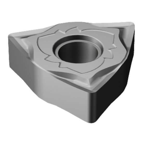 Picture of WNGG431-SGF H13A Sandvik WNGG080404-SGF H13A Trigon Negative Carbide 0.0160 0.41mm Radius Finishing, Semi Finishing