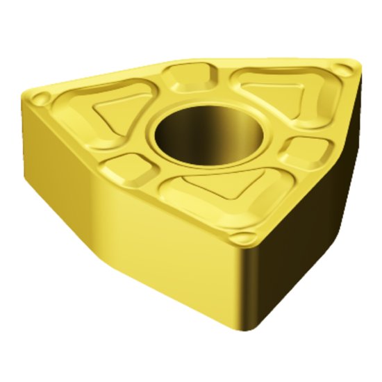 Picture of WNMG 432-XF GC30 Sandvik WNMG080408-XF GC30 Trigon Negative Carbide 0.0310 0.79mm Radius Finishing, Semi Finishing