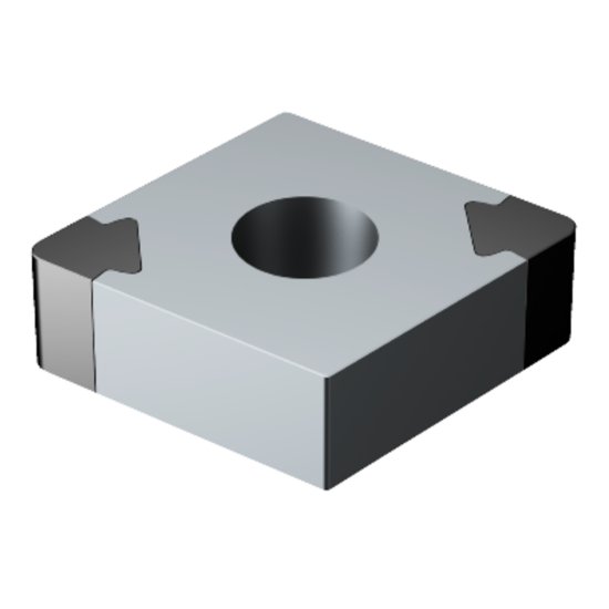 Picture of CNGA431S0320A 7025 Sandvik CNGA120404S0320A 7025 80.0° Negative CBN 0.0160 0.41mm Radius Medium, Semi Finishing