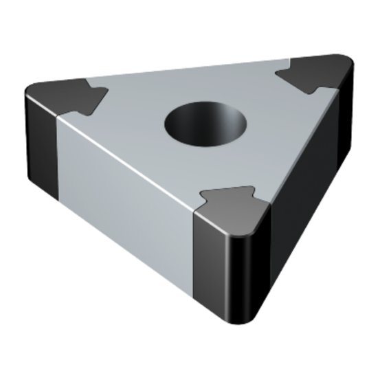 Picture of TNGA332S0835A 7025 Sandvik TNGA160408S0835A 7025 Triangle Negative CBN 0.0310 0.79mm Radius Roughing, Medium
