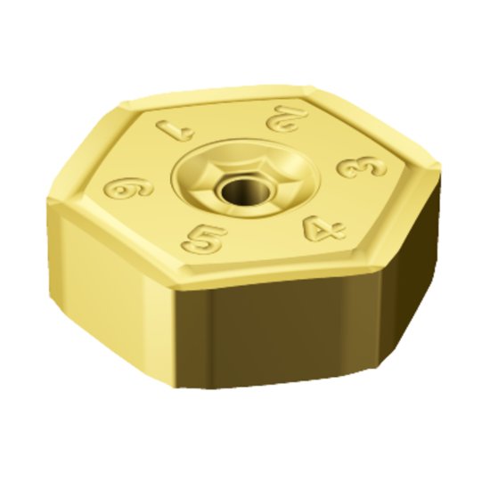 Picture of Sandvik HNEF 09 05 04-KL 1020 CoroMill S-60 double sided hexagonal Insert; 60° for cast iron with double sided hexagonal Inserts