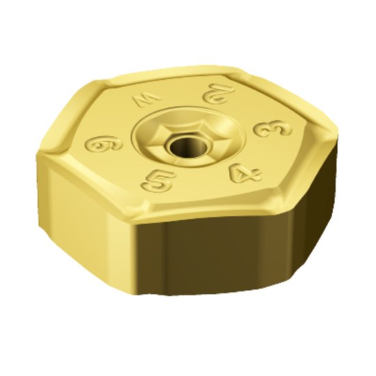 Picture of Sandvik HNEF 09 05 08R-KW 1010 CoroMill S-60 double sided hexagonal Insert; 60° for cast iron with wiper hexagonal Inserts