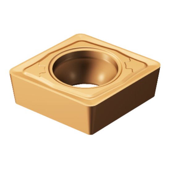 Picture of CCMT 3(2.5)1-SMC 1115 Sandvik CCMT09T304 SMC 1115 80.0° Positive Carbide 0.0160 0.41mm Radius Finishing, Semi Finishing