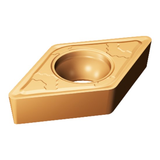 Picture of DCMT 3(2.5)1-SMC 1115 Sandvik DCMT11T304-SMC 1115 55.0° Positive Carbide 0.0160 0.41mm Radius Medium, Semi Finishing