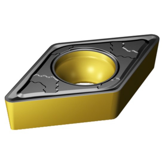 Picture of DCMT 3(2.5)1-PMC 4325 Sandvik DCMT11T304-PMC 4325 55.0° Positive Carbide 0.0160 0.41mm Radius Medium, Semi Finishing