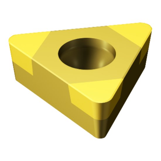 Picture of TCGW221T0320F 7525 Sandvik TCGW110304T0320F 7525 Triangle Positive CBN 0.0160 0.41mm Radius Finishing, Semi Finishing