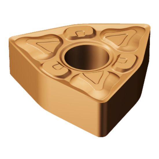 Picture of WNMG 332-XM GC15 Sandvik WNMG060408-XM GC15 Trigon Negative Carbide 0.0310 0.79mm Radius Medium, Semi Finishing