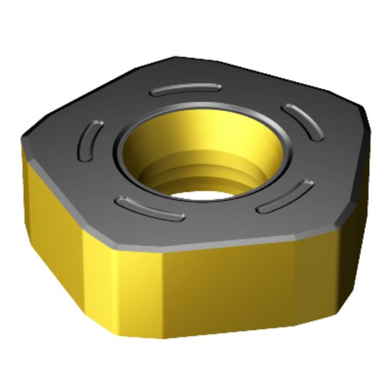 Picture of Sandvik 357N-2408M-KH 3330 CoroMill 357 Heavy Duty Insert; 33 degree lead Heavy duty Milling