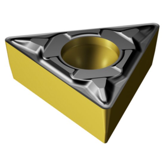 Picture of TCMT 1.2(1.2)1-PF 4325 Sandvik TCMT 06T104-PF 4325 Triangle Positive Carbide 0.0160 0.41mm Radius Finishing, Semi Finishing
