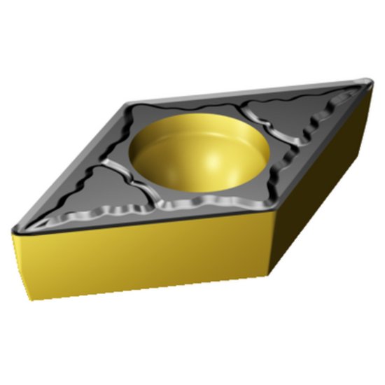 Picture of DCMT 2(1.5)1-PM 4325 Sandvik DCMT070204-PM 4325 55.0° Positive Carbide 0.0160 0.41mm Radius Medium, Semi Finishing