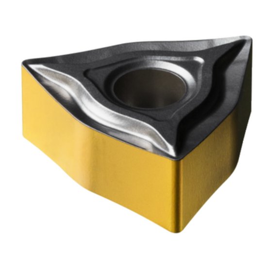 Picture of WNMG 331-MF 4325 Sandvik WNMG060404-MF 4325 Trigon Negative Carbide 0.0160 0.41mm Radius Finishing, Semi Finishing