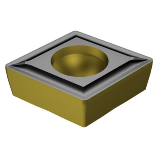 Picture of CCMT 2(1.5)1-UF 4315 Sandvik CCMT060204 UF 4315 80.0° Positive Carbide 0.0160 0.41mm Radius Finishing, Semi Finishing