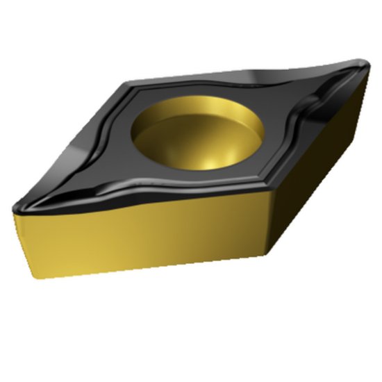 Picture of DCMT 2(1.5)1-UM 4315 Sandvik DCMT070204-UM 4315 55.0° Positive Carbide 0.0160 0.41mm Radius Medium, Semi Finishing