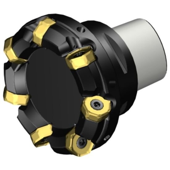 Picture of Sandvik 745-100C8-21M Face Mill Great For Heavy Roughing Utalizing 14 Corner Insert For Cost Effective Roughing. 42.0°, Face Mill