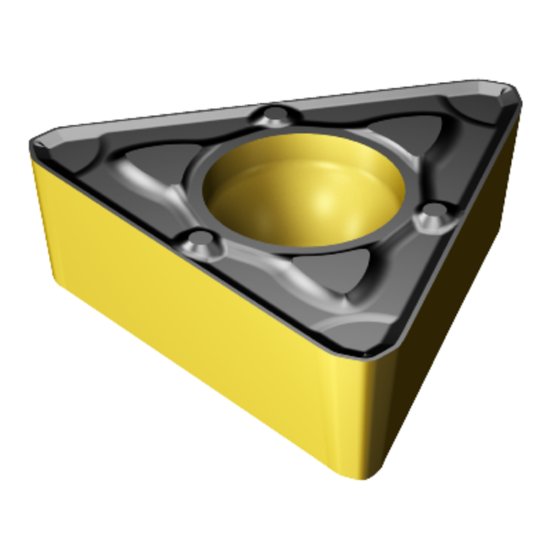 Picture of TCMX 3(2.5)2-WM 4305 Sandvik TCMX 16T308-WM 4305 Triangle Positive Carbide 0.0310 0.79mm Radius Medium, Semi Finishing