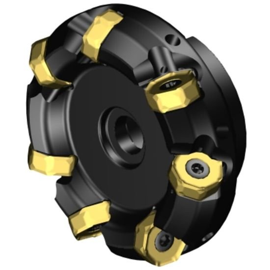Picture of Sandvik 745-100Q32-21MD Face Mill Great For Heavy Roughing Utalizing 14 Corner Insert For Cost Effective Roughing. 42.0°, Face Mill