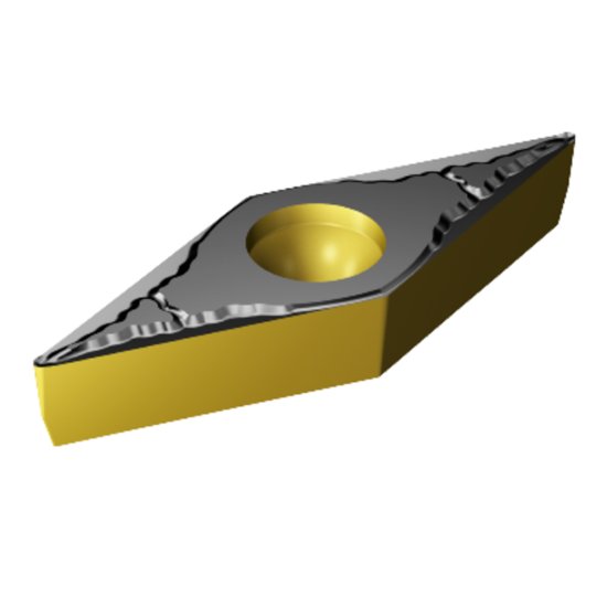 Picture of VBMT 332-KM 3225 Sandvik VBMT 160408-KM 3225 35.0° Positive Carbide 0.0310 0.79mm Radius Medium, Semi Finishing