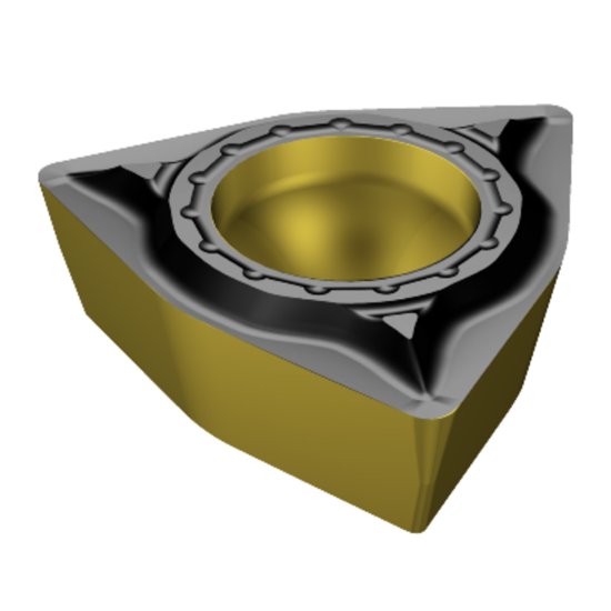 Picture of WPMT 2(1.5)1-KF 3225 Sandvik WPMT040204-KF 3225 Trigon Positive Carbide 0.0160 0.41mm Radius Finishing, Semi Finishing