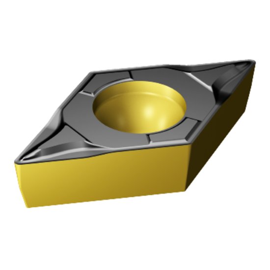 Picture of DPMT 2(1.5)1-KF 3210 Sandvik DPMT070204-KF 3210 55.0° Positive Carbide 0.0160 0.41mm Radius Finishing, Semi Finishing