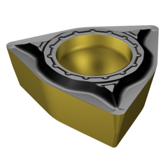 Picture of WPMT 2(1.5)1-KF 3210 Sandvik WPMT040204-KF 3210 Trigon Positive Carbide 0.0160 0.41mm Radius Finishing, Semi Finishing