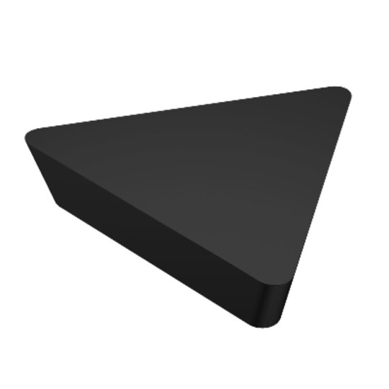 Picture of TPU 222 3210 Sandvik TPU 110308 3210 Triangle Positive Carbide 0.0310 0.79mm Radius Finishing, Semi Finishing