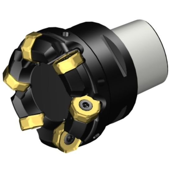 Picture of Sandvik 745-080C8-21M Face Mill Great For Heavy Roughing Utalizing 14 Corner Insert For Cost Effective Roughing. 42.0°, Face Mill