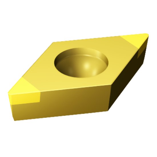 Picture of DCGW3(2.5)1S0520FWH 7105 Sandvik DCGW11T304S0520FWH 7105 55.0° Positive CBN 0.0160 0.41mm Radius Medium, Semi Finishing