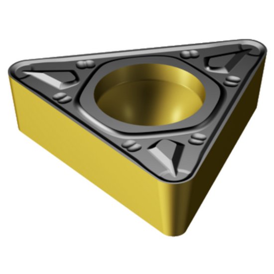Picture of TCMT 3(2.5)3-MR 2220 Sandvik TCMT 16T312-MR 2220 Triangle Positive Carbide 0.0470 1.19mm Radius Roughing, Medium