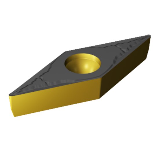 Picture of VCMT 221-mm 2220 Sandvik VCMT 110304-mm 2220 35.0° Positive Carbide 0.0160 0.41mm Radius Medium, Semi Finishing