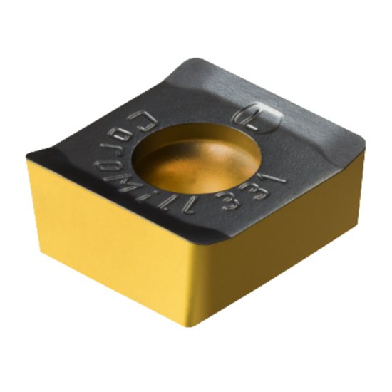 Picture of Sandvik N331.1A-08 45 08H-PL4340, CoroMill 331 Carbide Insert for Slotting, CVD TICN+AL2O3+TIn Coating Insert