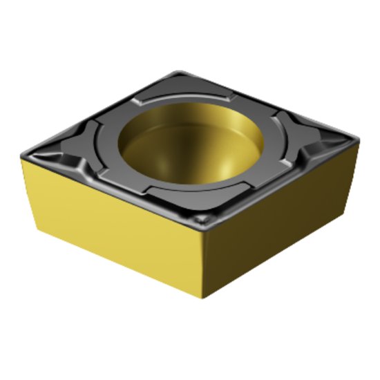 Picture of CCMT 2(1.5)1-PF 4415 Sandvik CCMT060204 PF 4415 80.0° Positive Carbide 0.0160 0.41mm Radius Finishing, Semi Finishing