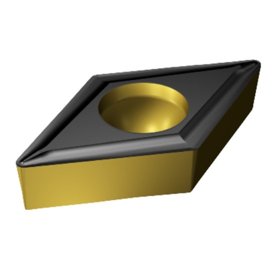 Picture of DCMT 2(1.5)1-UF 4415 Sandvik DCMT070204-UF 4415 55.0° Positive Carbide 0.0160 0.41mm Radius Finishing, Semi Finishing