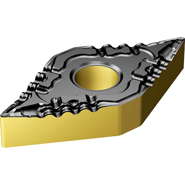 Picture of DNMG 432-PF 4425 Sandvik DNMG150408 PF 4425 55.0° Negative Carbide 0.0320 0.81mm Radius Finishing, Semi Finishing
