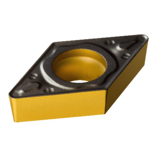 Picture of DCMT 3(2.5)2-PR 4425 Sandvik DCMT11T308-PR 4425 55.0° Positive Carbide 0.0320 0.81mm Radius Roughing, Medium