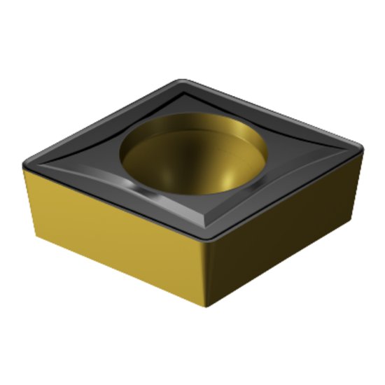 Picture of CCMT 3(2.5)2-UR 4425 Sandvik CCMT09T308 UR 4425 80.0° Positive Carbide 0.0320 0.81mm Radius Roughing, Semi Finishing