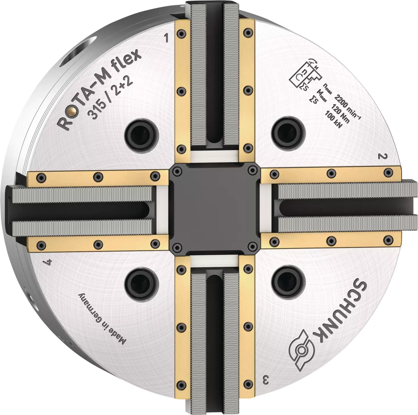 Picture of Schunk Work Holding Chuck anual 1400911 Rota-M Flex 2+2 315 Z220-Sv90°