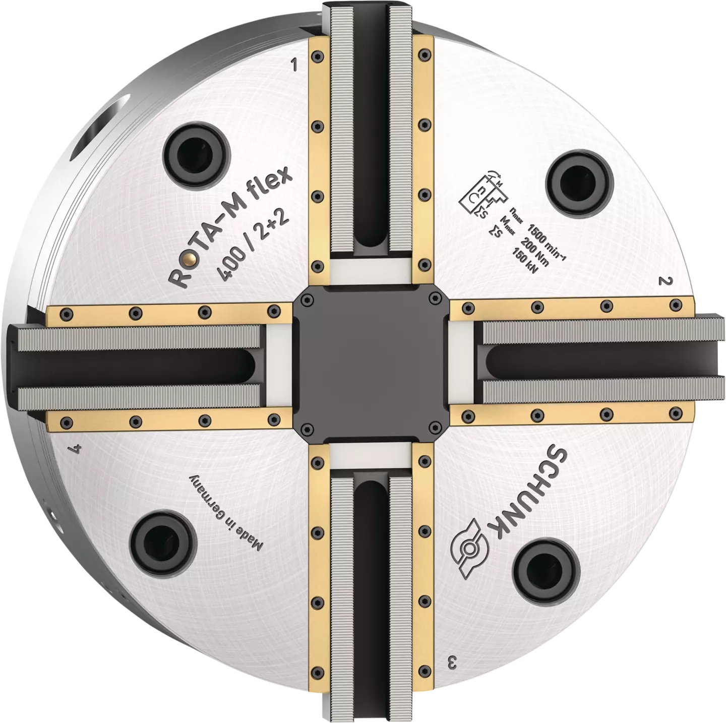 Picture of Schunk Work Holding Chuck anual 1407684 Rota-M Flex 2+2 400 Z380-Sv90°