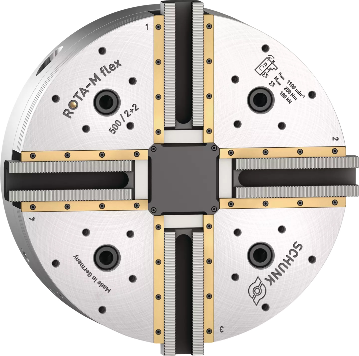 Picture of Schunk Work Holding Chuck anual 1410477 Rota-M Flex 2+2 500 Z380-Sv90°