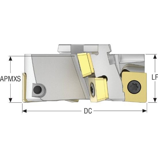 Picture of Seco R220.59-RE100034-12.6R6 Milling 90.0°, Corn Cob Milling Cutter