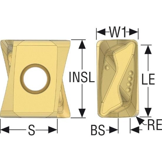 Picture of Seco LOEX120712TR-MD13 MK2050 Milling Insert On Edge Carbide TiCN + Al2O3