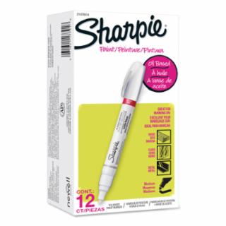 Picture of 652-2107614 Sharpie Oil Based Paint Marker, White, Medium Bullet, 12/DZ, #2107614