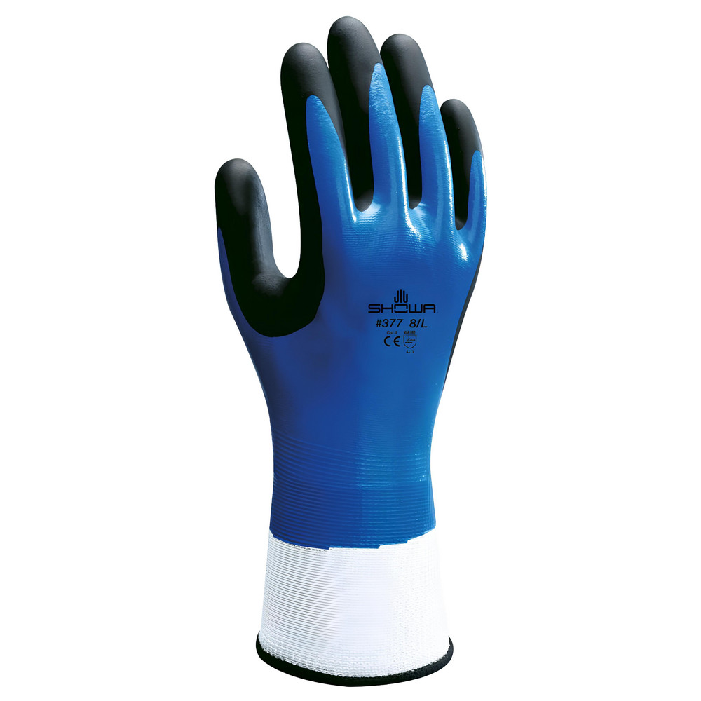 Picture of Showa 377L-08 377 General Purpose Gloves Large Nit-Blu