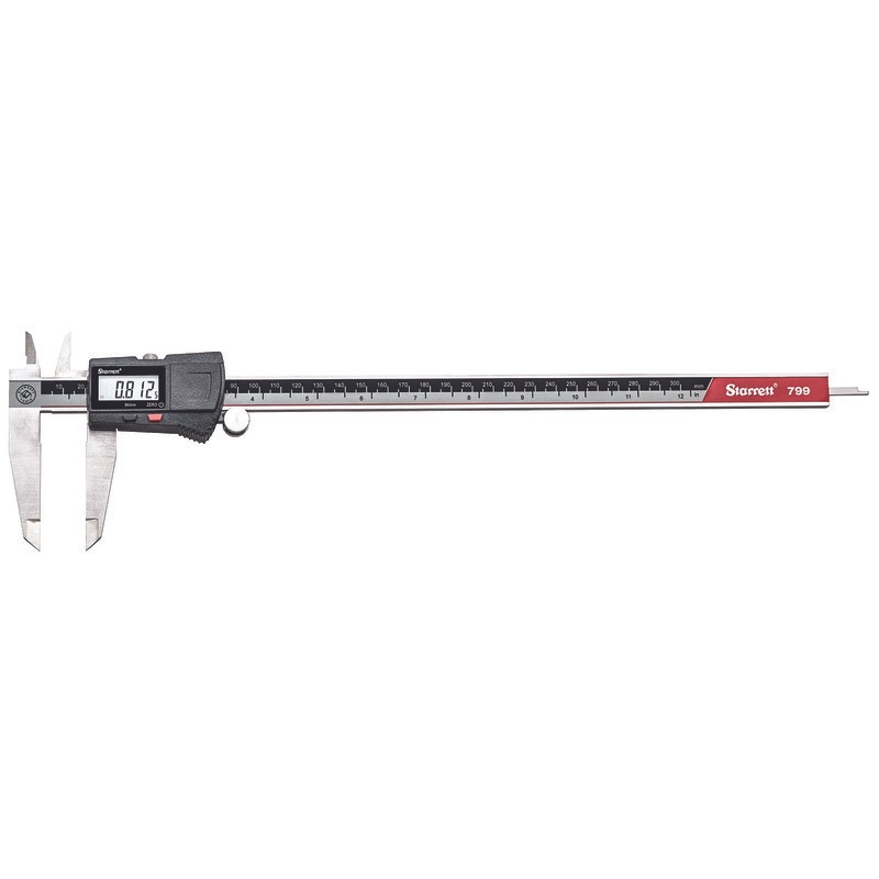 Picture of Starrett EC799B-12/300 Electronic Slide Caliper, Stainless Steel, SPC Output, 0-12"/0-300mm Range with SLC