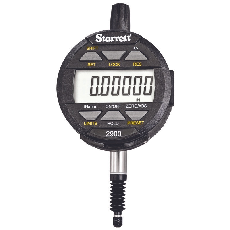 Picture of Starrett 2900-3-1 Digital Indicator, IP67 Protection, SPC Output, 1"/25mm Range, 0.01mm/0.001mm/.0005"/.0001"/.00005" Res.