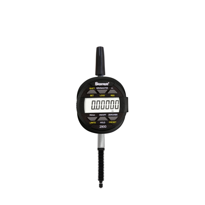 Picture of Starrett 2900-5-1 Digital Indicator, IP67 Protection, SPC Output, 1"/25mm Range, 0.01mm/0.001mm/.0005"/.0001"/.00005" Res.