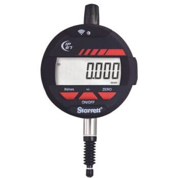 Picture of Starrett 2900-1ME Digital Indicator, IP67 Protection, SPC Output, 25mm/.5" Range, 0.001mm/.00005" Res., 8mm Stem