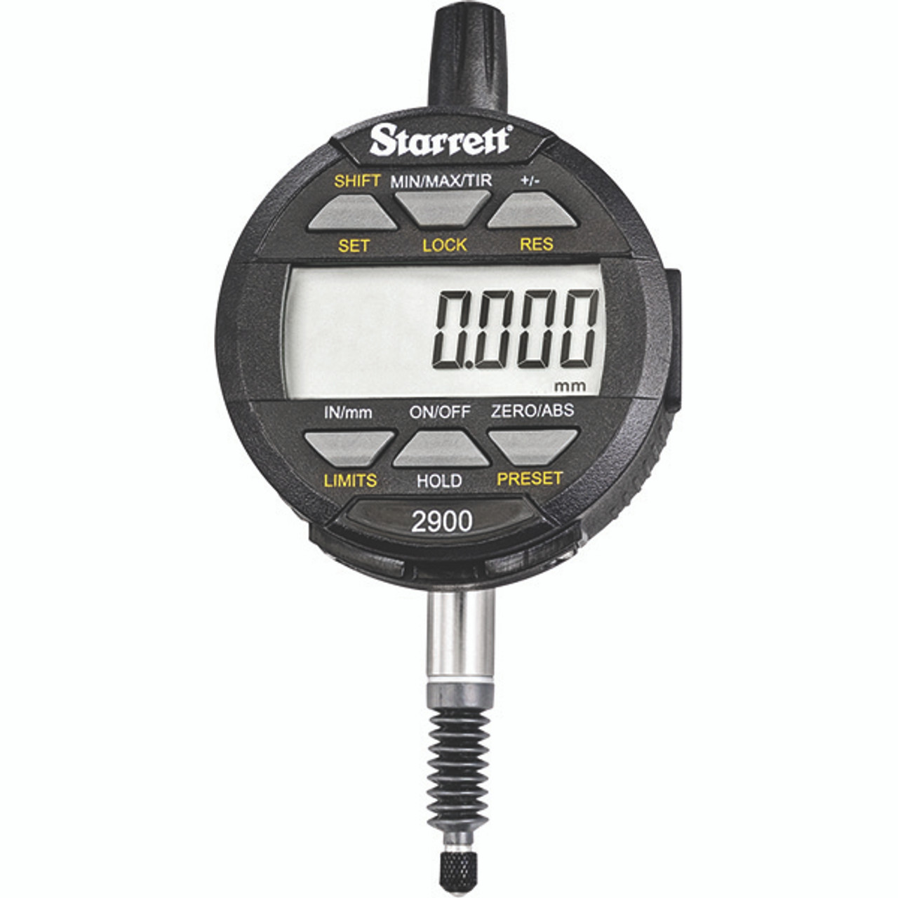 Picture of Starrett 2900-6M-25 Digital Indicator, IP67 Protection, SPC Output, 12mm/.5" Range, 0.01mm/0.001mm/.0005"/.0001"/.00005" Res.