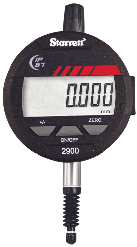 Picture of Starrett 3900-5 Digital Indicator, IP67 Protection, SPC Output, 12mm Range, 0.001mm Res., 8mm Stem
